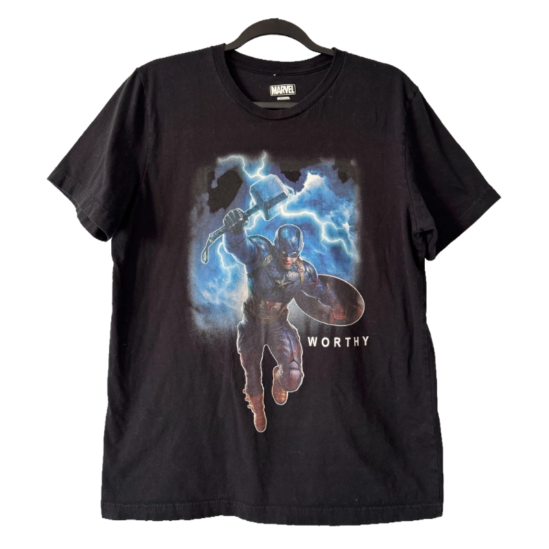 Vintage | Captain America Worthy Mjolnir Graphic Tee