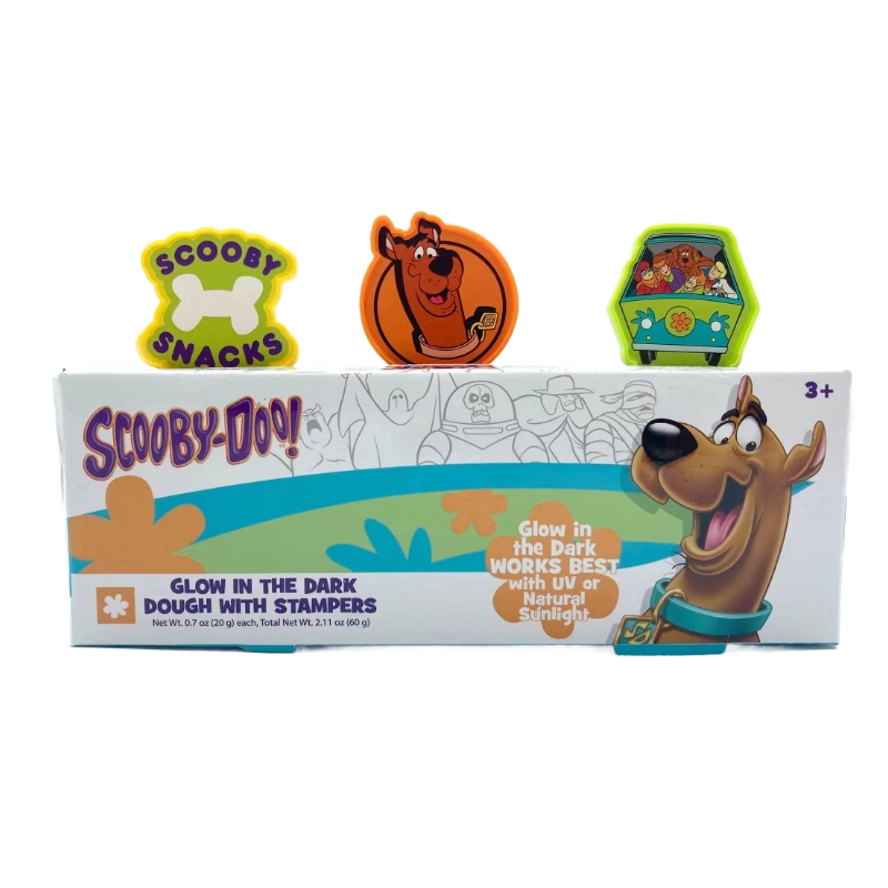 Scooby-Doo Glow-in-the-Dark Dough with Stampers – 3 Pack